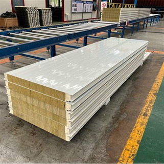 PANNELLO SANDWICH IN LANA DI ROCCIA ACCIAIO COLORATO